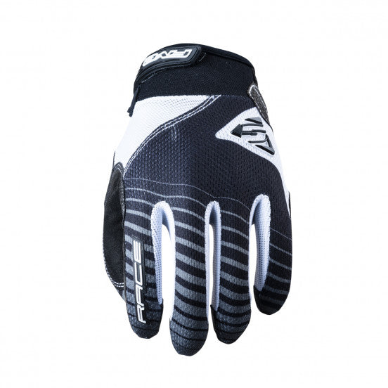 FIVE BMX RACE Junior-Handschuhe Schwarz/Weiß