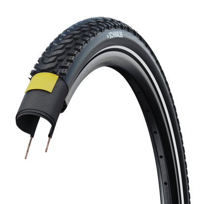 Reifen SCHWALBE MARATHON MONDIAL 700x47 ADDIX V-Guard Reflex TubeType Faltbar Schwarz