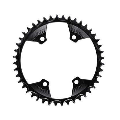 ALUGEAR GRX Einfach-Kettenblatt, 12-fach, schwarz, Vorderansicht