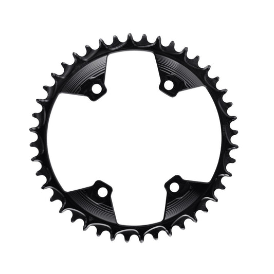 ALUGEAR GRX Einfach-Kettenblatt, 12-fach, schwarz, Vorderansicht