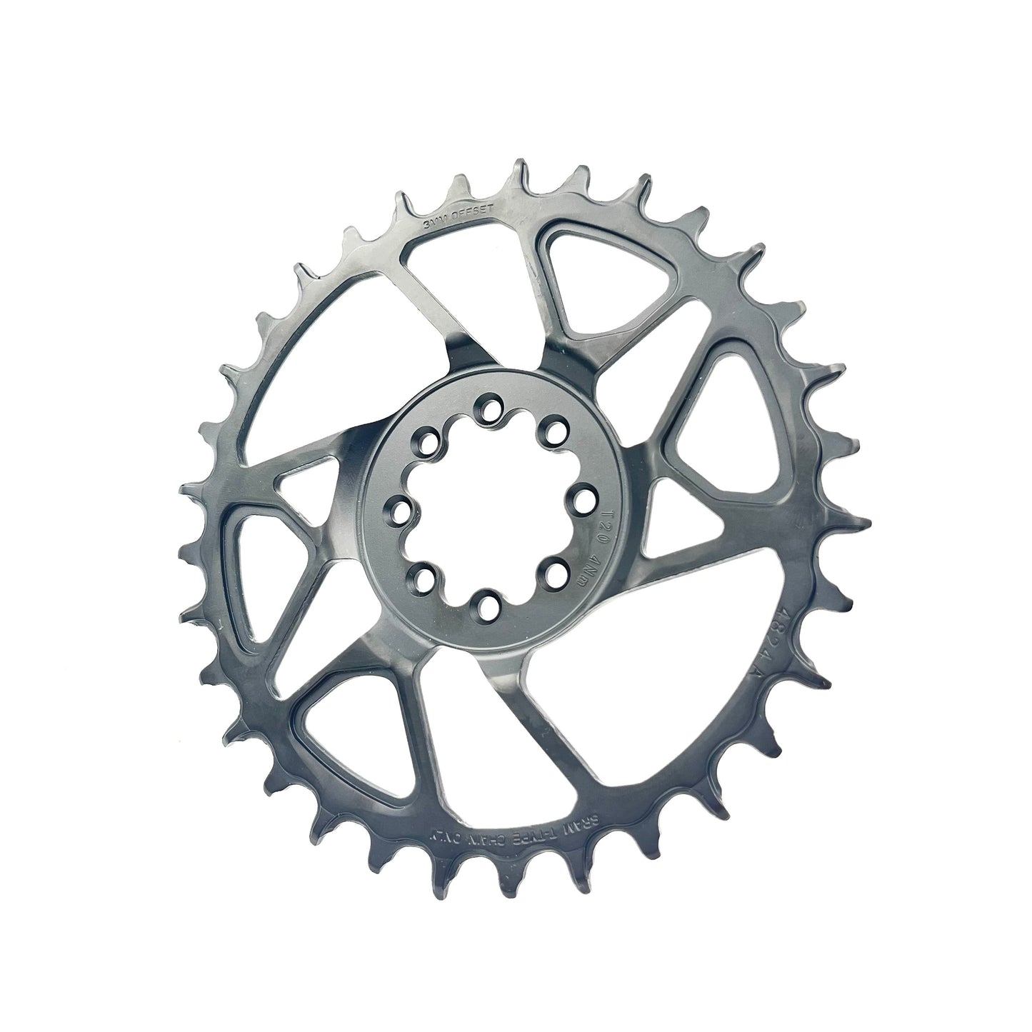 Kettenblatt Mono SRAM S1000 T-TYPE EAGLE BOOST 12V Stahl Direct Mount Offset 3mm Schwarz