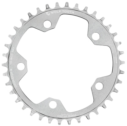 Single-Kettenblatt WOLF TOOTH DROP-STOP B GRAVEL/CX 110mm Raw Silver