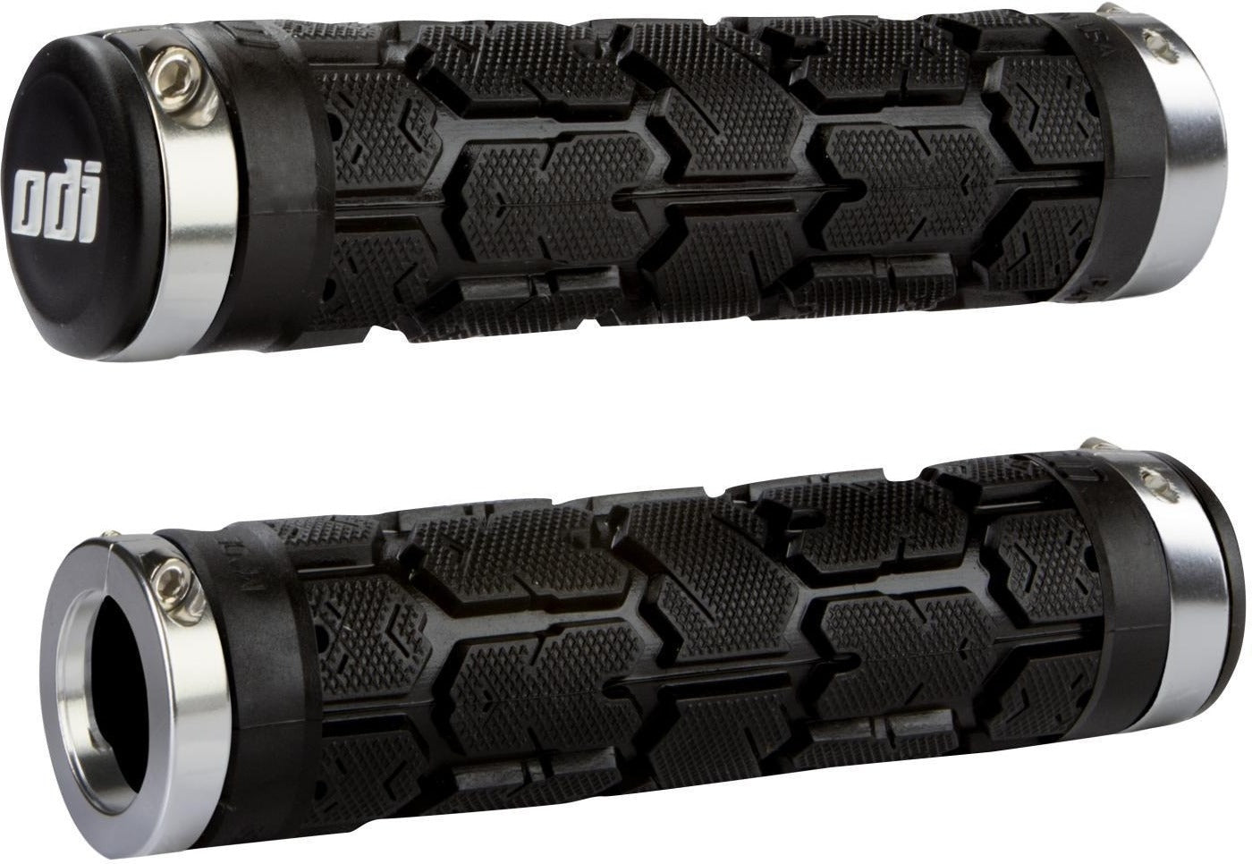 Grips ODI ROGUE Lock-on 130 mm Schwarz/Chrom