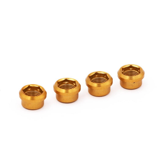 RENNEN Regular Kettenblattschrauben und Hülsen (x4) Gold