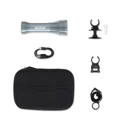 Frontlicht EXPOSURE LIGHTS ZENITH 4 mit Helm-/Lenkerhalterung