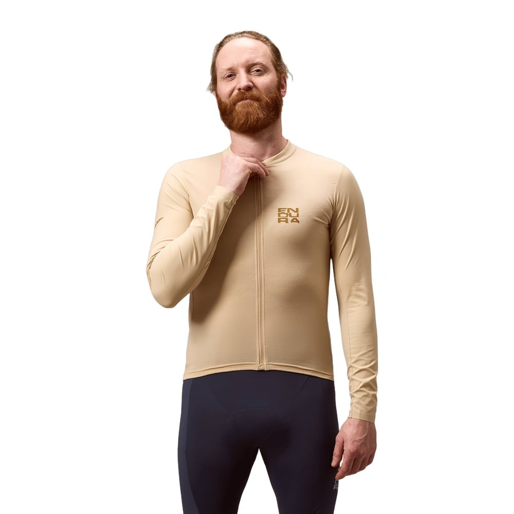 Trikot ENDURA ALLTRACK RIDE Lange Ärmel Sand