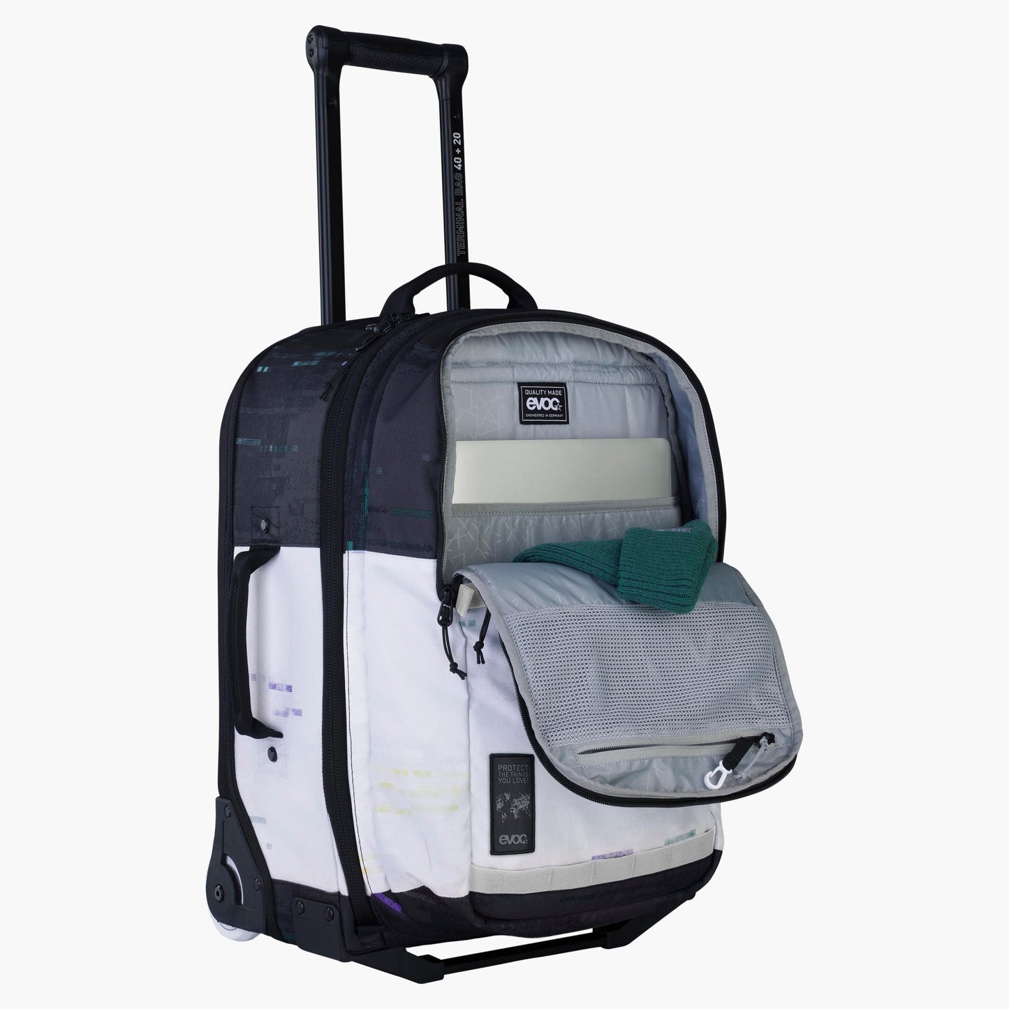 Koffer EVOC Trolley 40L +20L Schwarz/Weiß