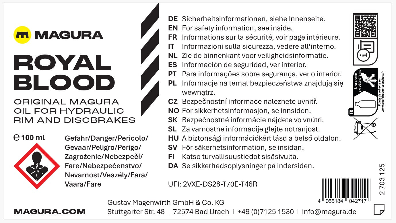 MAGURA ROYAL BLOOD Mineralische Bremsflüssigkeit (100 ml)