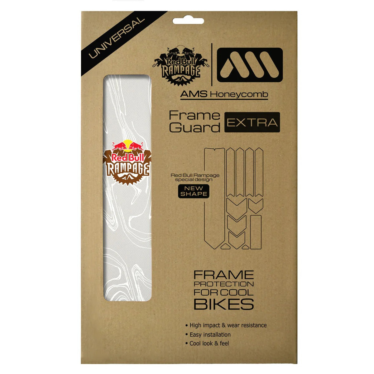 Klebeschutz für ALL MOUNTAIN STYLE EXTRA Rahmen Red Bull Rampage Ridgeline Weiß