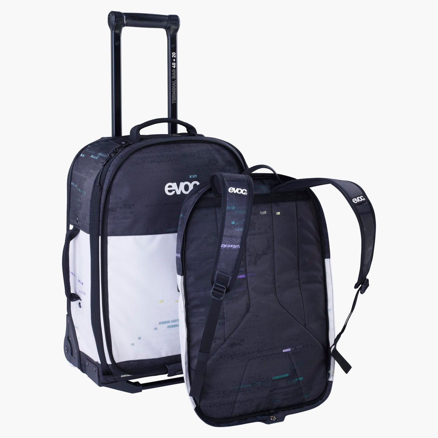 Koffer EVOC Trolley 40L +20L Schwarz/Weiß