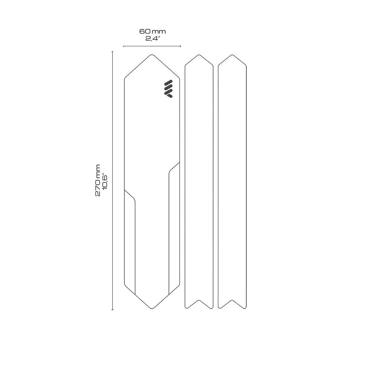 Klebeschutz für Kettenstreben/Sitzbänke ALL MOUNTAIN STYLE Schwarz