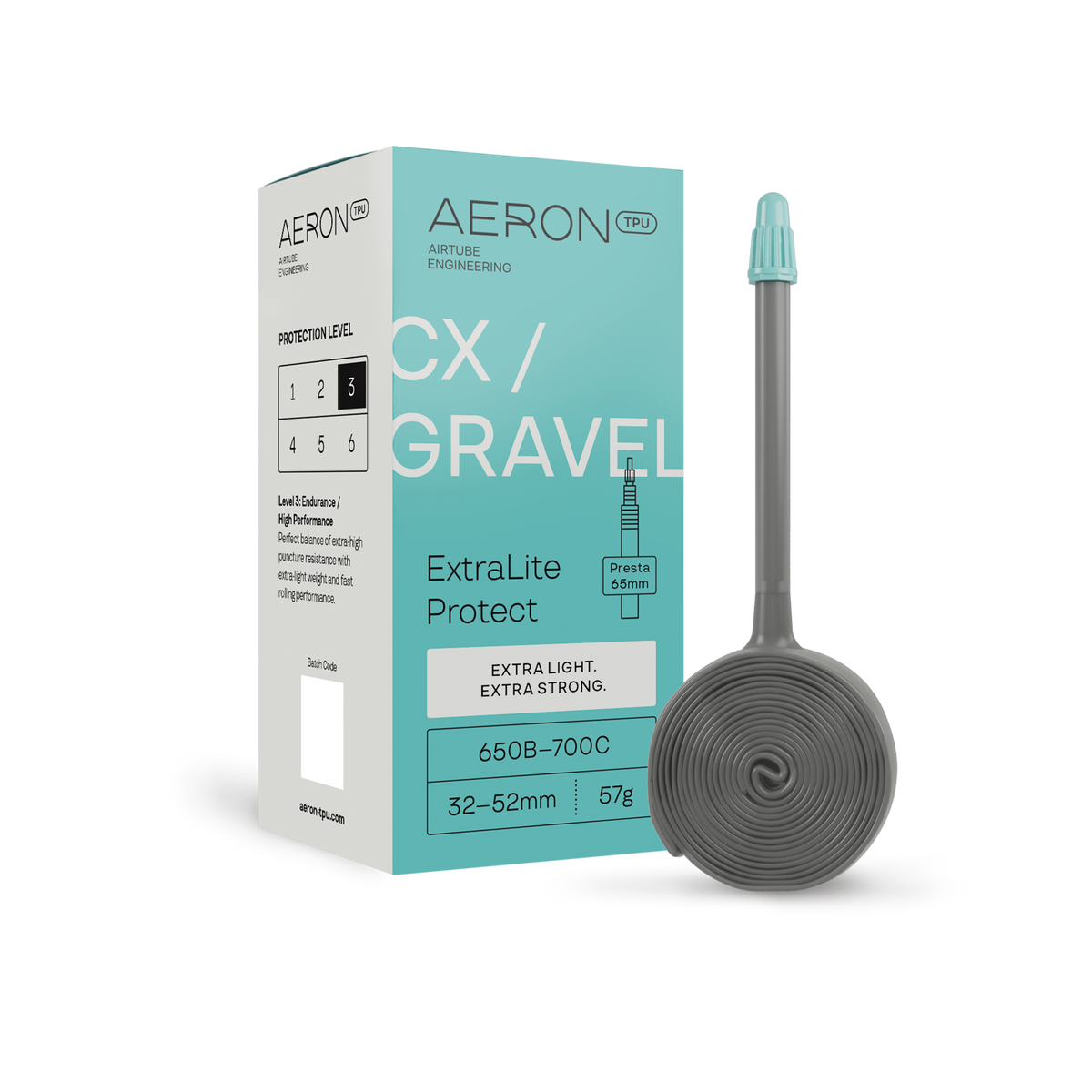 Chambre à Air AERON ExtraLite Protect Valve Alu CX-Gravel 650b/700x32-52mm