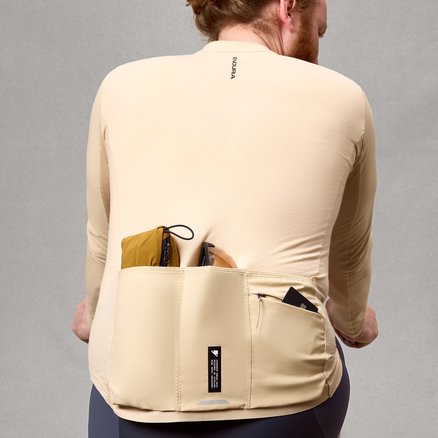 Trikot ENDURA ALLTRACK RIDE Lange Ärmel Sand