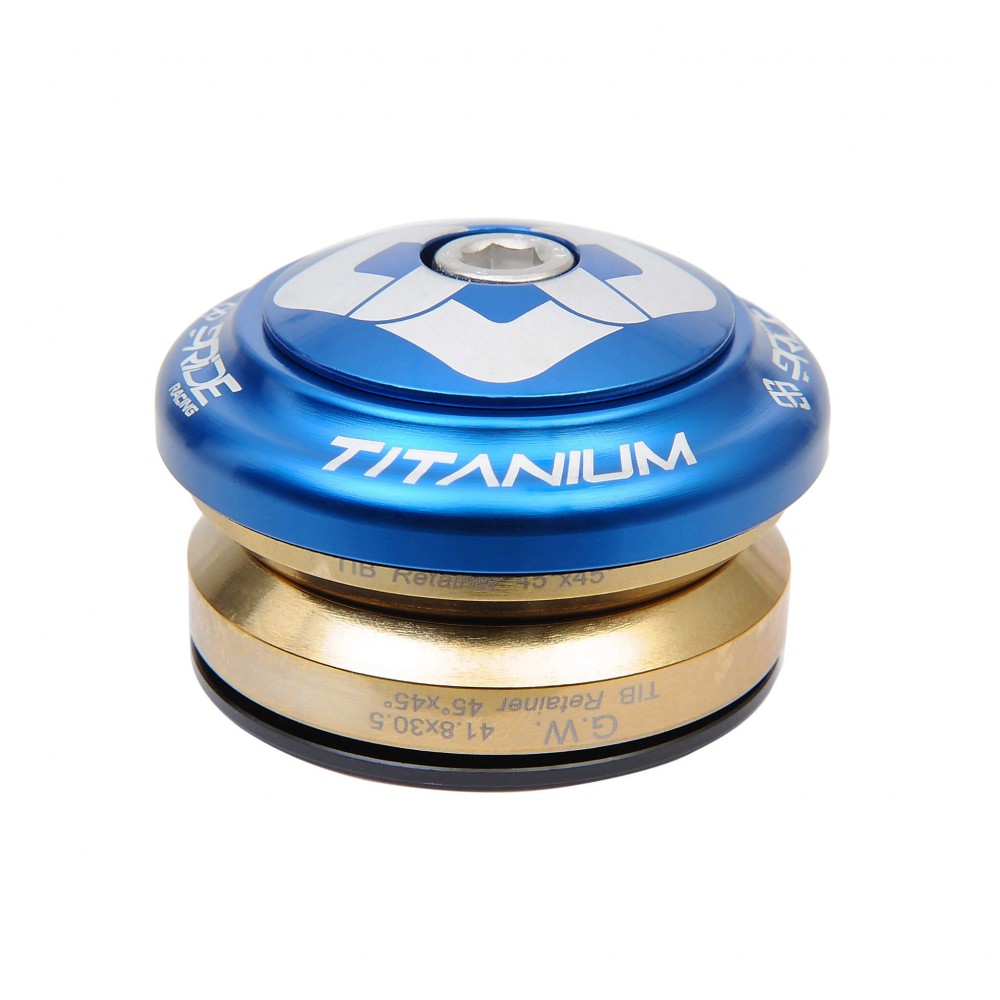 Integrierter Steuersatz PRIDE Ti45 Titanium iIS42 1"1/8 Blau