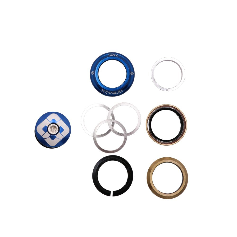 Integrierter Steuersatz PRIDE Ti45 Titanium iIS42 1"1/8 Blau