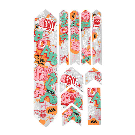 ALL MOUNTAIN STYLE EXTRA Born to Be Rider Klebeschutz für Rahmen Rot