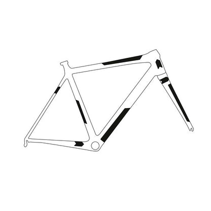 Klebefolien-Schutz für Rahmen ALL MOUNTAIN STYLE EXTRA Gravel/Rennrad Silber/Transparent
