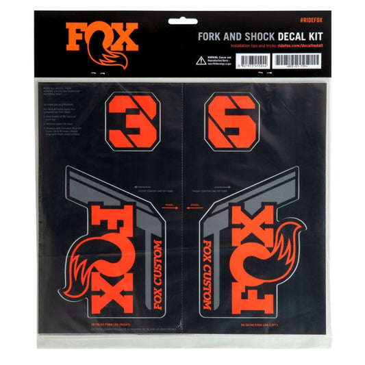 FOX Gabel und Stoßdämpfer Orange Factory Stickers Kit