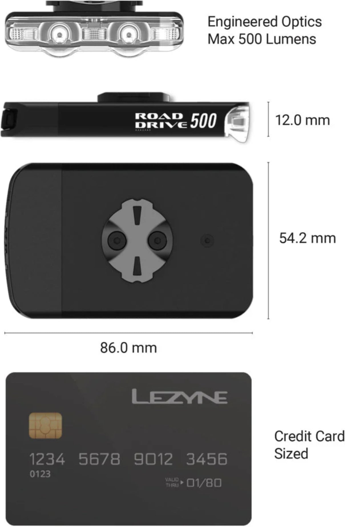 Frontbeleuchtung LEZYNZ ROAD DRIVE 500