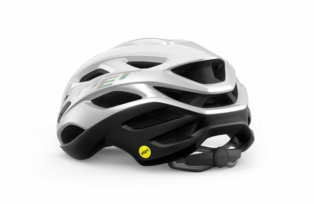 Rennradhelm MET Estro Mips Weiß Holographisch Matt/Glänzend