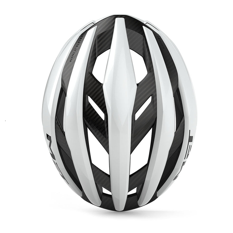 Rennradhelm MET TRENTA 3K CARBON Weiß