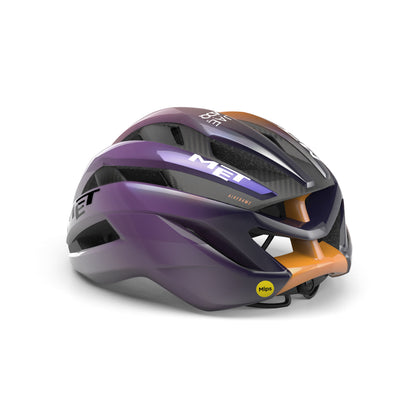 Rennradhelm MET TRENTA 3K CARBON MIPS UAE TEAM ADQ 2026 Violett/Orange