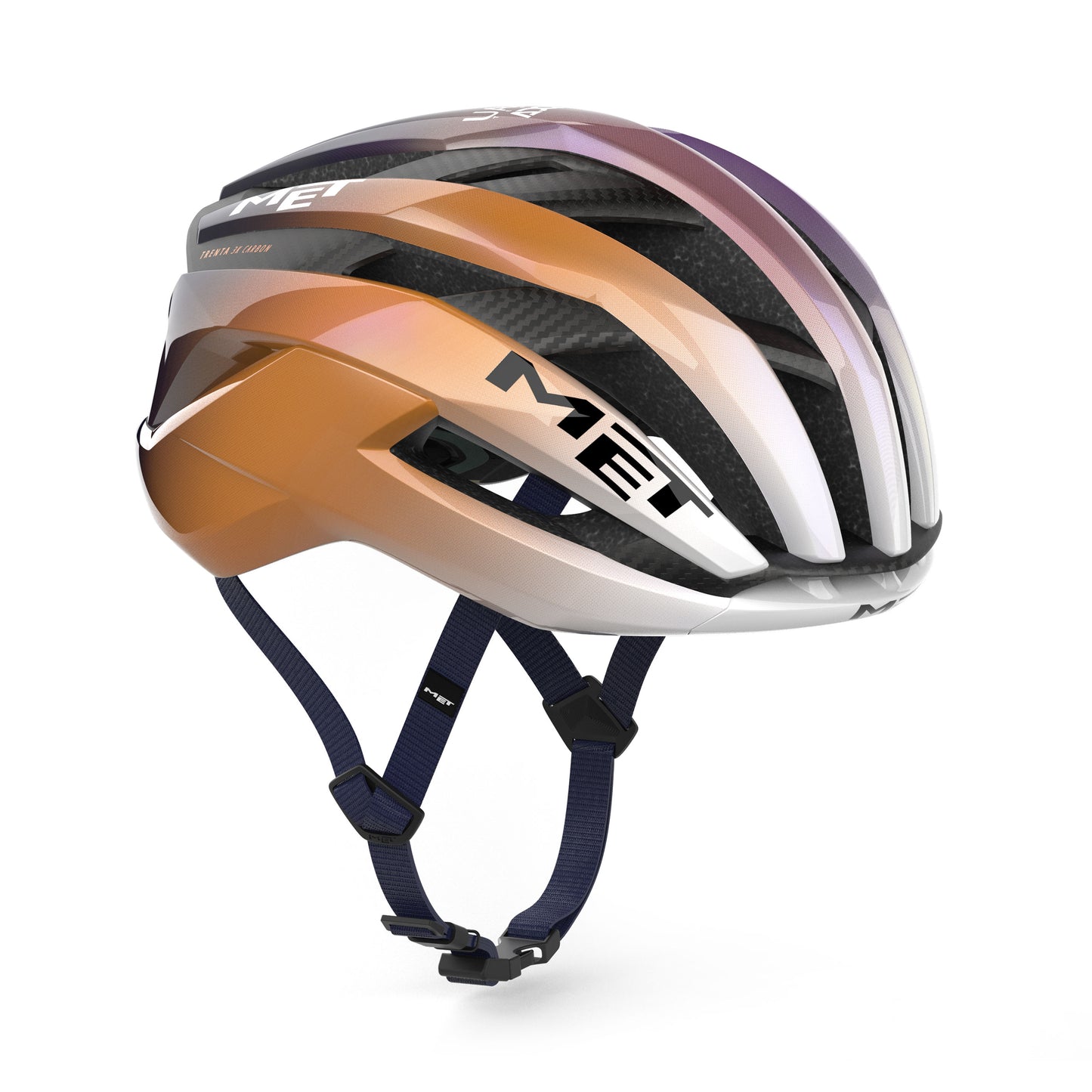 Helm MET TRENTA 3K CARBON UAE TEAM ADQ 2026 Violett/Orange