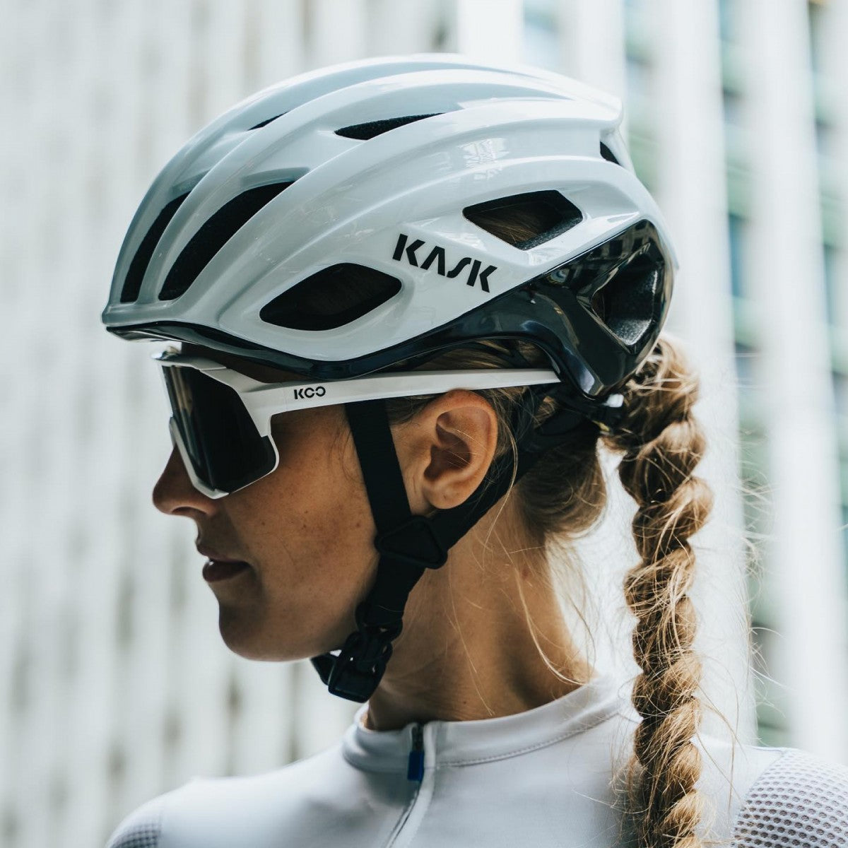 Helm Straße KASK MOJITO CUBED BICOLOR Weiß/Schwarz