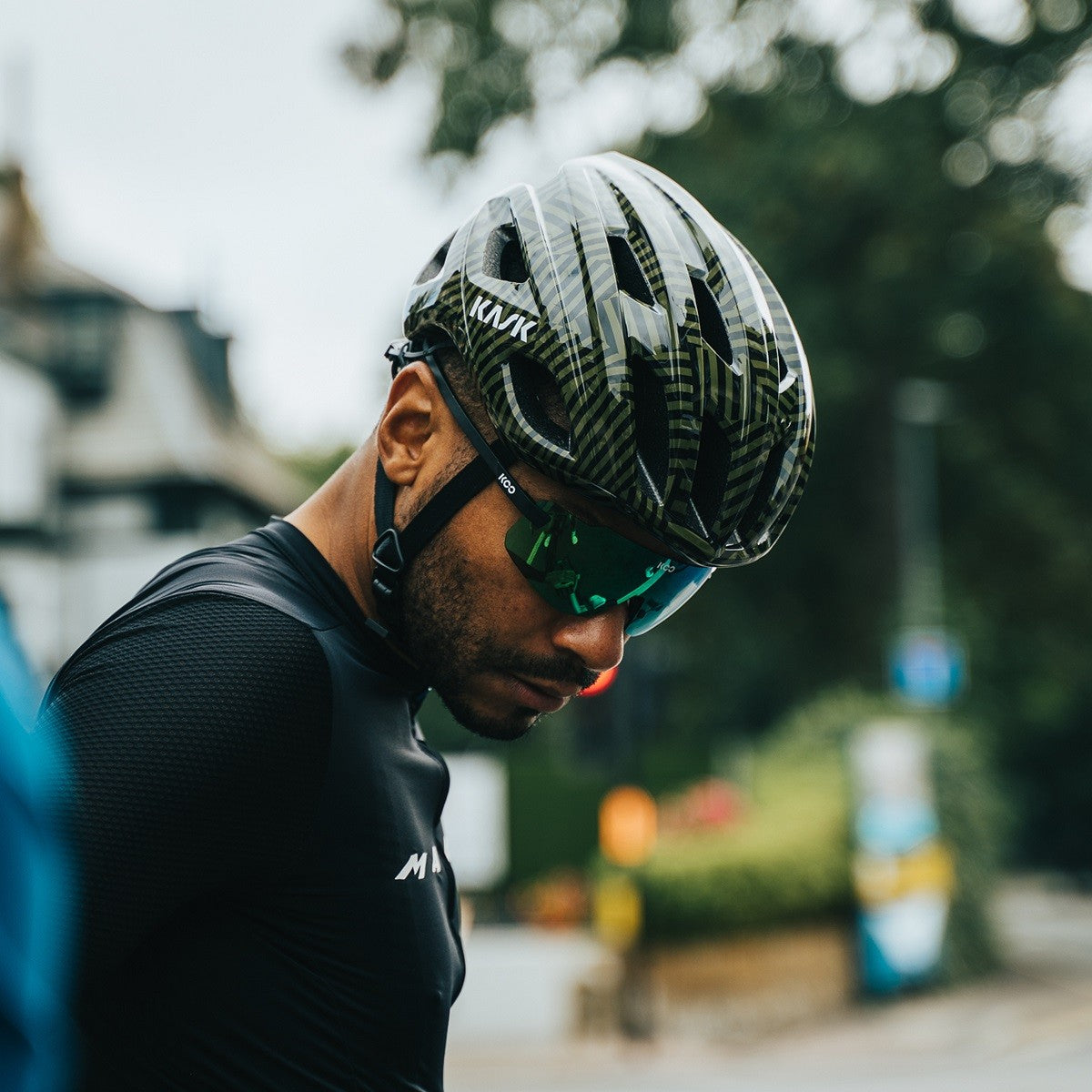 Straßenhelm KASK MOJITO CUBED CAMO Schwarz/Grün – Probikeshop