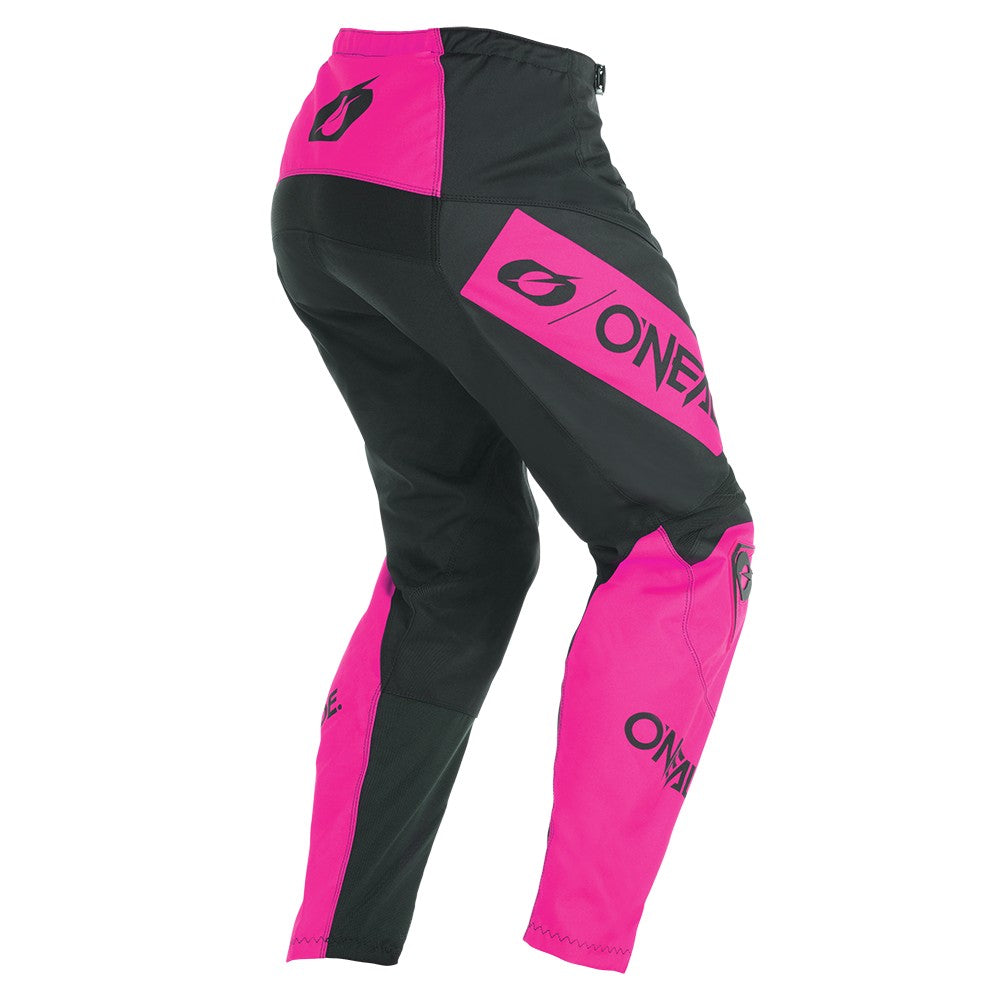 O'NEAL ELEMENT RACEWEAR Motocrosshose für Damen Schwarz/Rosa – Rückansicht