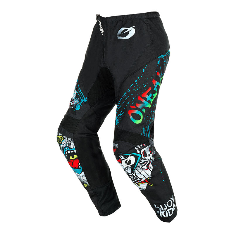 O'NEAL ELEMENT RANCID Junior-Motocrosshose, schwarz/grau – Vorderansicht