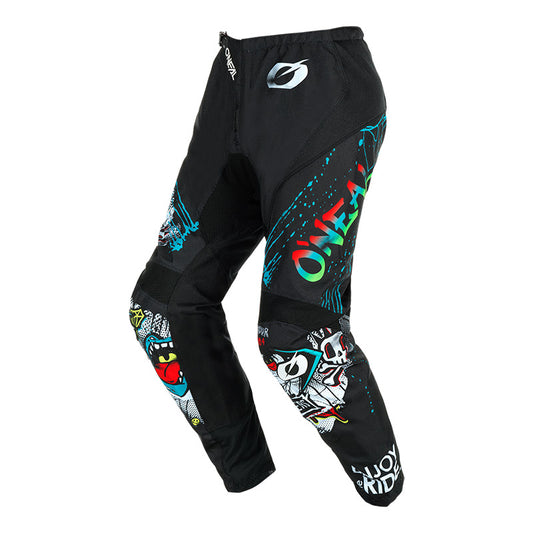 O'NEAL ELEMENT RANCID Junior-Motocrosshose, schwarz/grau – Vorderansicht