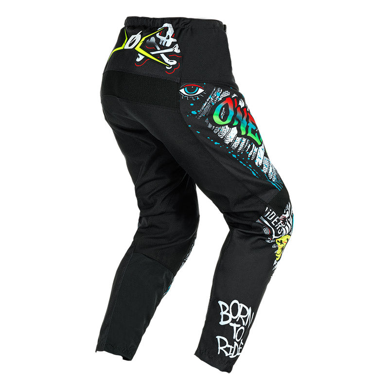 O'NEAL ELEMENT RANCID Junior-Motocrosshose, schwarz/grau – Rückansicht