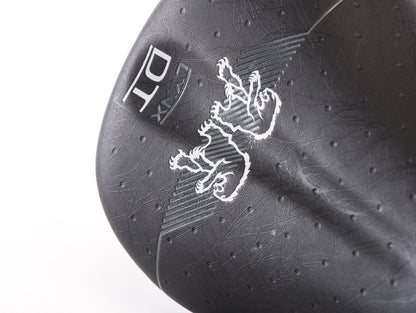 CHROMAG LYNX DT Sattel mit CrMo-Gestell in Schwarz — Detail des Lynx-DT-Bezugs