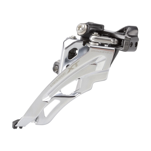 SHIMANO XT Umwerfer FD-M8000-L, 3x11-fach, untere Schelle — Ansicht 1 auf weißem Hintergrund