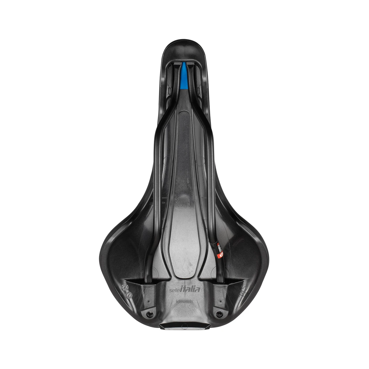Sattel SELLE ITALIA FLITE BOOST TM L mit Manganstreben in Schwarz — Unteransicht mit Manganstreben