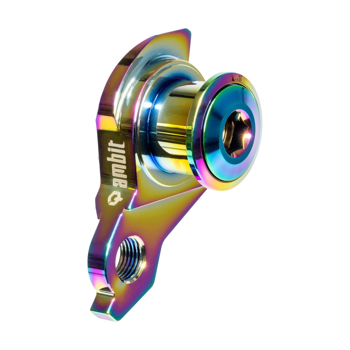 AMBIT UDH Schaltauge in Oil-Slick-Optik — Produktansicht auf weißem Hintergrund