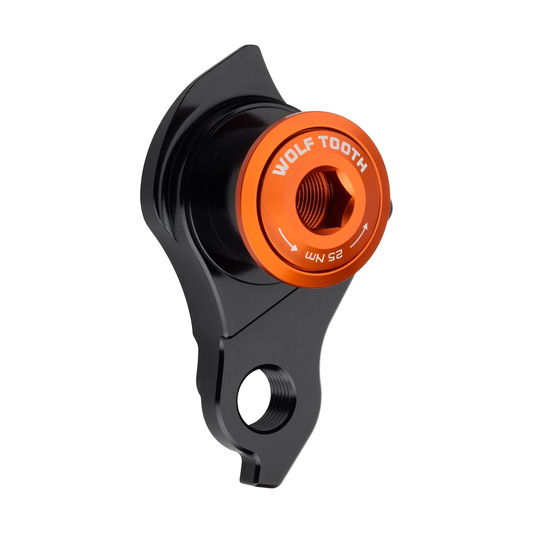 Schaltauge WOLFTOOTH UDH Orange — Produktansicht auf weißem Hintergrund