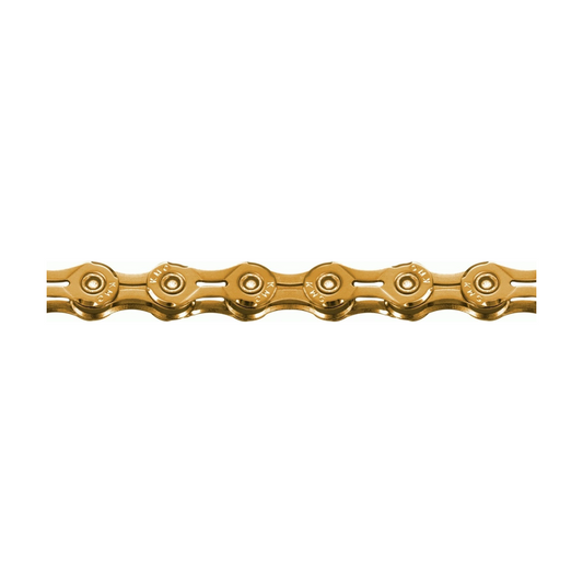 KMC 11-fach-Kette X11EL Ti-N Gold — Produktfoto auf weißem Hintergrund