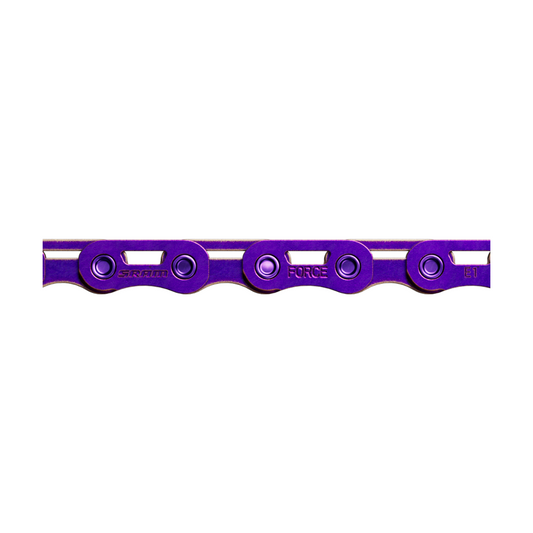 SRAM FORCE E1 Flattop 12-/13-fach-Kette Lila — Produktfoto auf weißem Hintergrund
