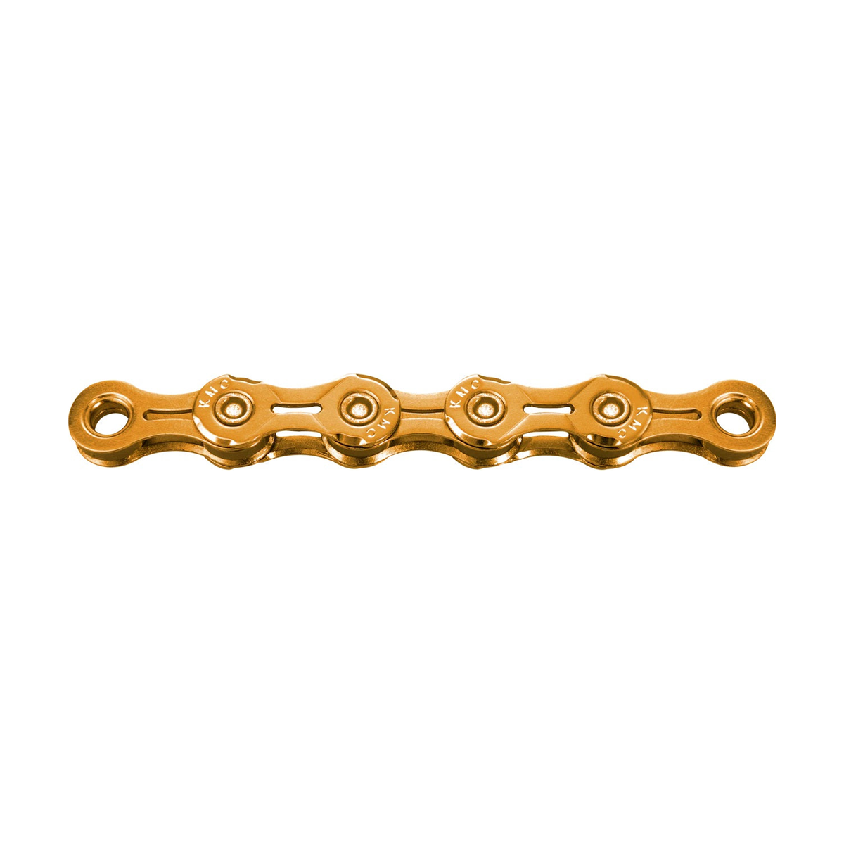 KMC 11-fach-Kette X11EL Ti-N Gold, gewachst — Produktfoto auf weißem Hintergrund