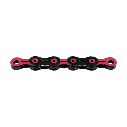 KMC 11-fach-Kette DLC11 Schwarz/Rosa — Produktfoto auf weißem Hintergrund
