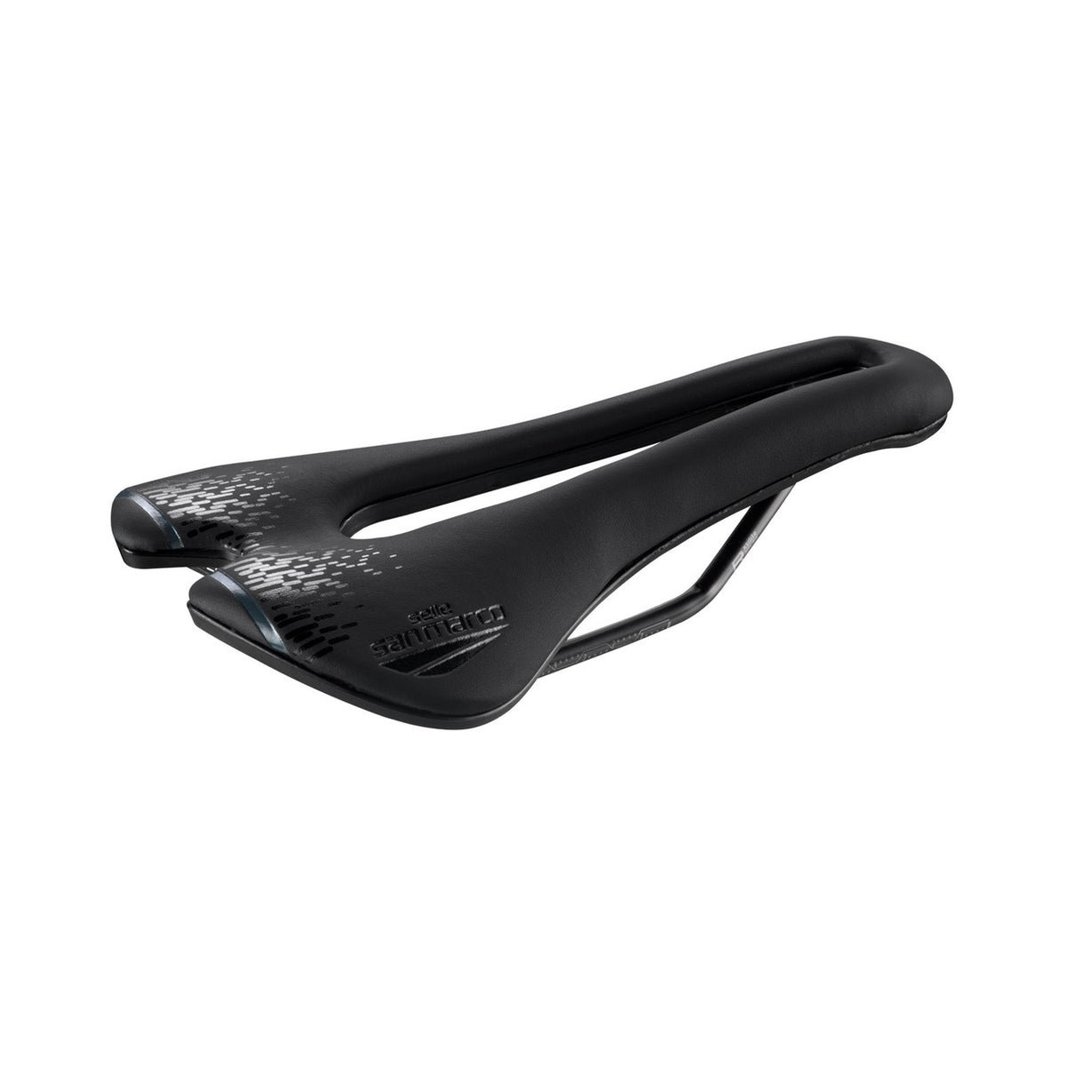 SAN MARCO ASPIDE SHORT OPEN-FIT RACING S3 Sattel, 139 mm breit, Xsilite-Streben aus Stahl, schwarz – weitere Ansicht