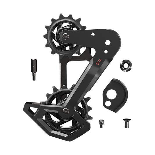 Schaltkäfig und Schaltröllchen für SRAM XO/XX/XX-SL T-TYPE EAGLE AXS — Teil vor weißem Hintergrund