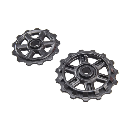 7-/8-fach-Schaltröllchen für SHIMANO ALTUS RD-M310 Schaltwerk, Schwarz — Teil vor weißem Hintergrund