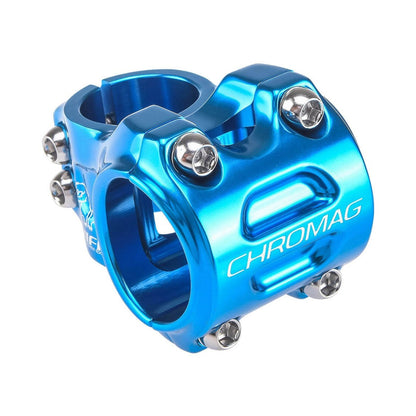 CHROMAG HIFI V2 Vorbau 0° Blau — Hauptansicht auf weißem Hintergrund