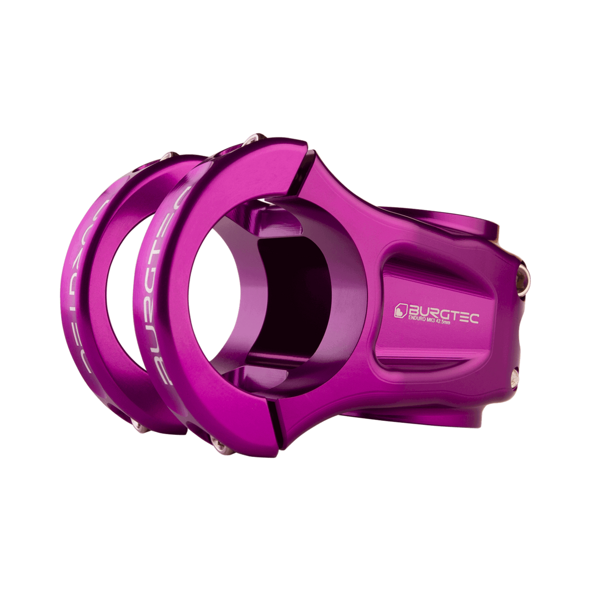 BURGTEC ENDURO MK3 Vorbau Violett — Hauptansicht auf weißem Hintergrund