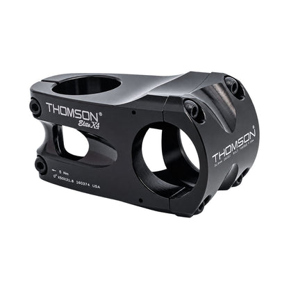 Vorbau THOMSON ELITE X4 0° Schwarz — Hauptansicht auf weißem Hintergrund