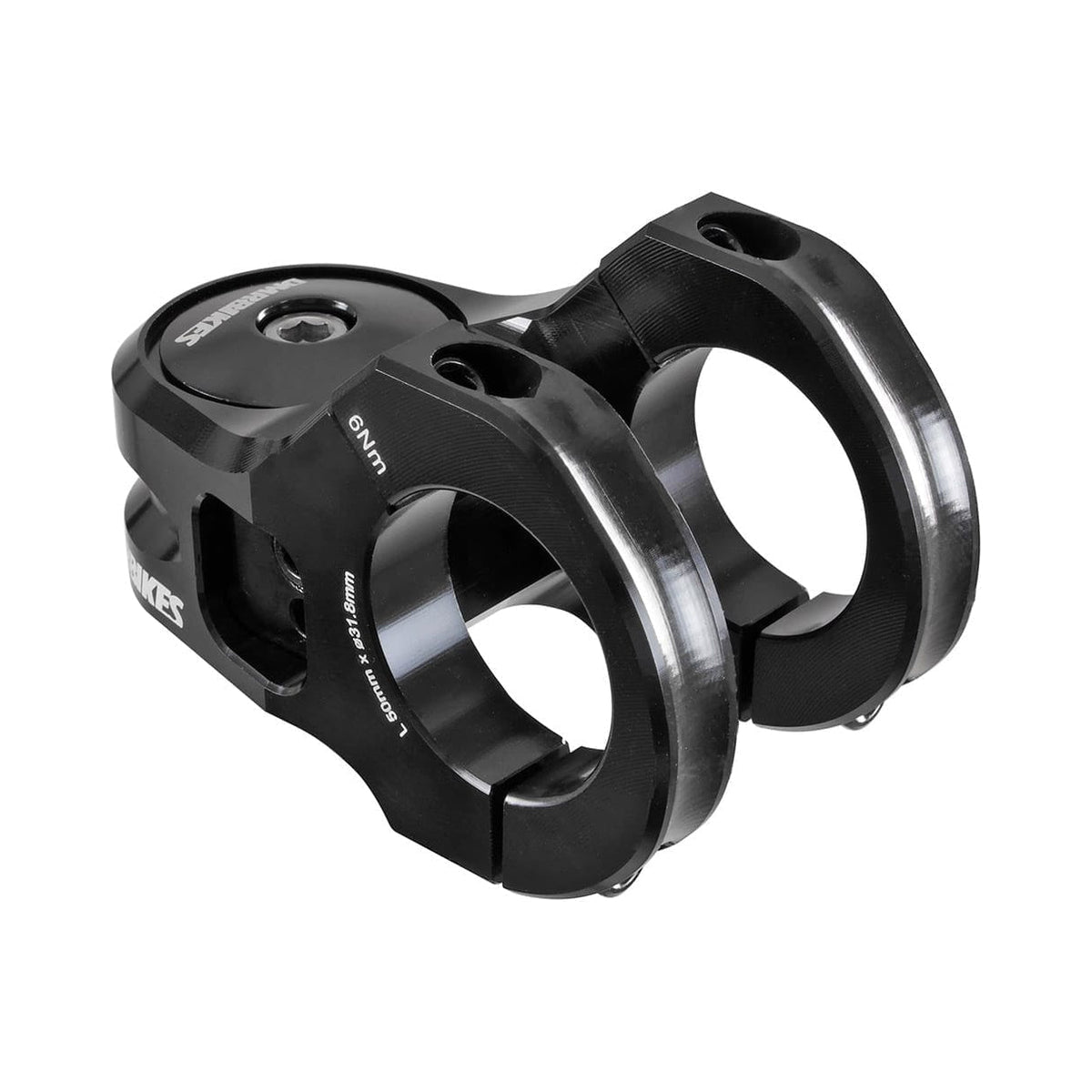 Vorbau DMR DEFY50 mit 5 mm Erhöhung, Schwarz — Hauptansicht auf weißem Hintergrund