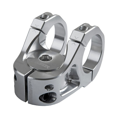 Vorbau DMR DEFY35 mit 5 mm Erhöhung, Silber — Hauptansicht auf weißem Hintergrund